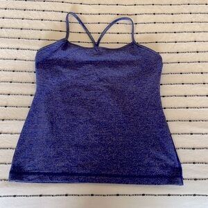 Blue y back tank top from lululemon size 10